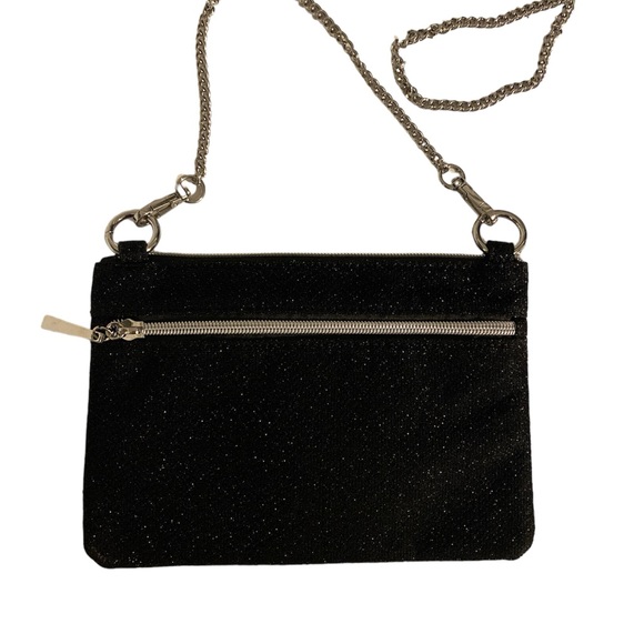 Black Glitter Clutch w/ Chain - NWOT - Picture 2 of 7